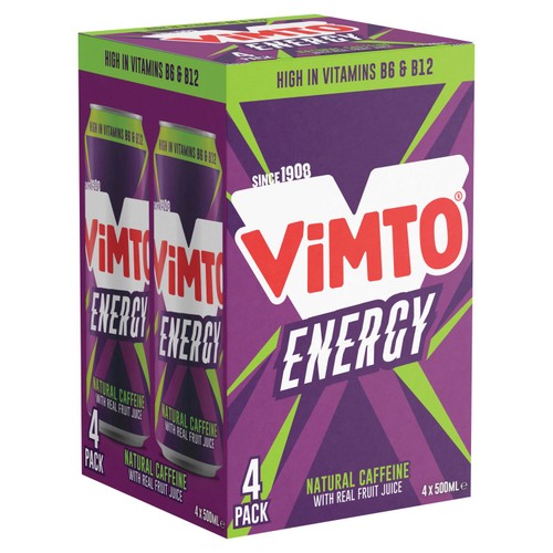 Vimto Energy 4X500 ML