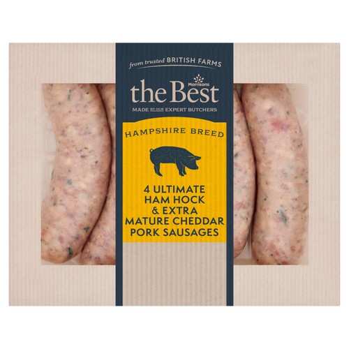 Morrisons The Best Signature Collection Ham Hock Cheddar Pork Sausages