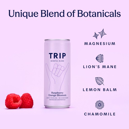 Trip Raspberry Orange Blossom Lightly Sparkling   4 x 250ml