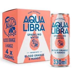 Aqua Libra Sparkling Water Blood Orange & Mango 4 x 330ml