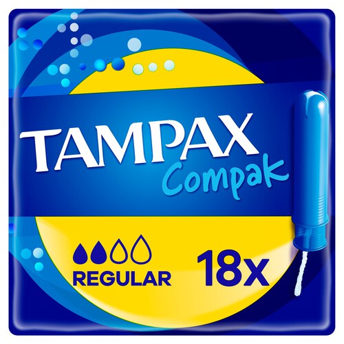 Tampax Compak Regular Tampons with Applicator 18 pack