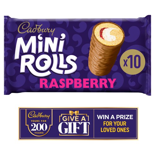 Cadbury Mini Rolls Raspberry Family Size