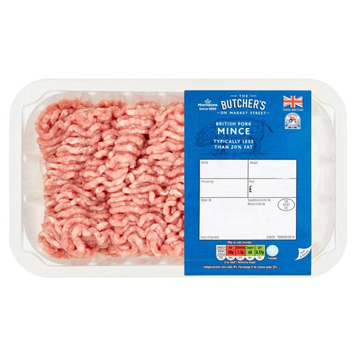 Morrisons British Pork Mince 20% Fat 