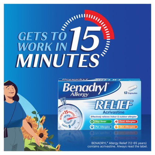 Benadryl Allergy Relief 24 Capsules