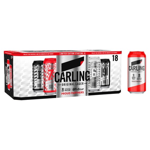 Carling Original Lager Beer Cans 18 x 440ml
