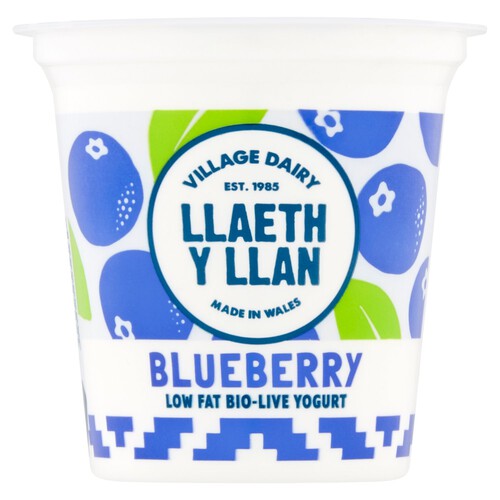 Village Dairy Llaeth Y Llan Blueberry Low Fat Bio-Live Yogurt