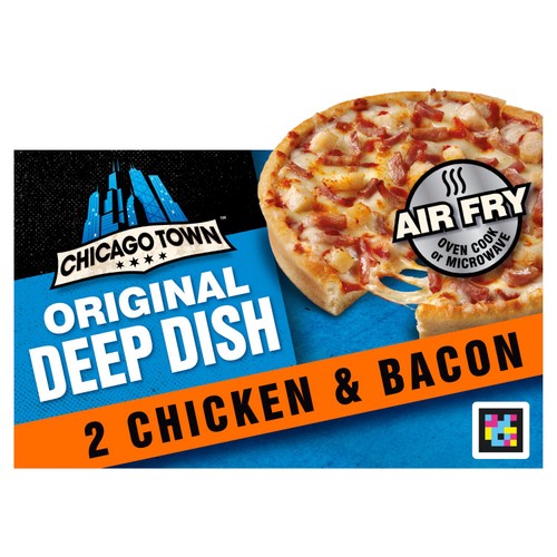 Chicago Town deep dish chicken bacon pizzas