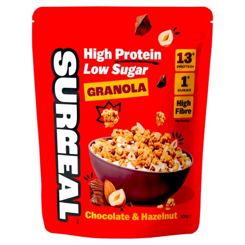 Surreal High Protein Low Sugar Chocolate & Hazelnut Granola 300g