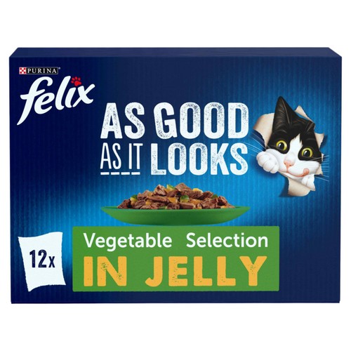 FELIX As Good As It Looks Favourites With Veg In Jelly Wet Cat Food 12x85g