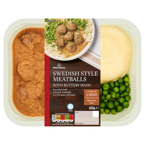 Morrisons swedish style meatballs with mash