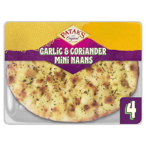 Patak's Garlic & Coriander Mini Naan Breads 