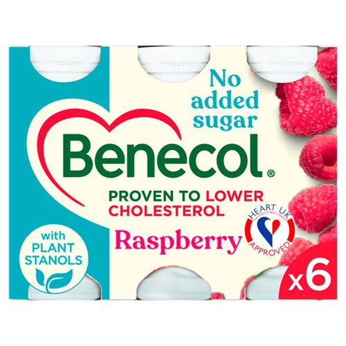 Benecol Raspberry No Added Sugar Yogurt Drink 