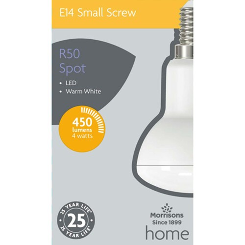 Morrisons LED R50 39W 450 Lumens 4W Ses Light bulb