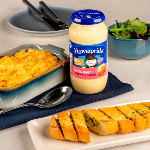 Homepride Cheese & Bacon Pasta Bake Sauce 485g