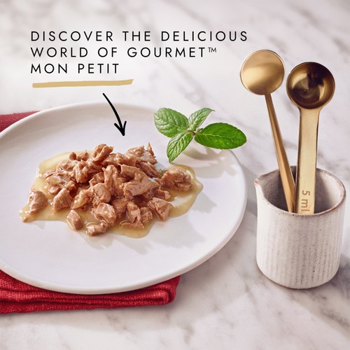 Gourmet Mon Petit Fish Variety Tuna, Salmon, Trout Wet Cat Food