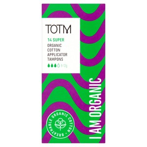 TOTM Organic Cotton Non-Applicator Tampons Medium