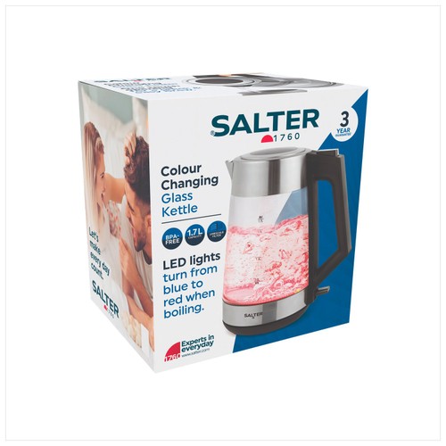 Salter Colour Changing Glass Kettle