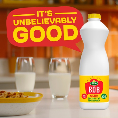 Arla BOB Skimmed Milk 1L Tastes like Semi Skimmed