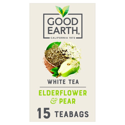 Good Earth Herbal Tea White Tea Elderflower And Pear 15 TeaBags