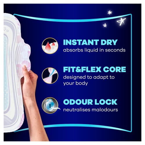 Always Platinum Sanitary Pads Secure Night Extra Size 5