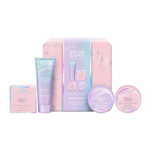 Baylis & Harding Jojoba Vanilla & Almond Oil Pamper Tin Gift Set