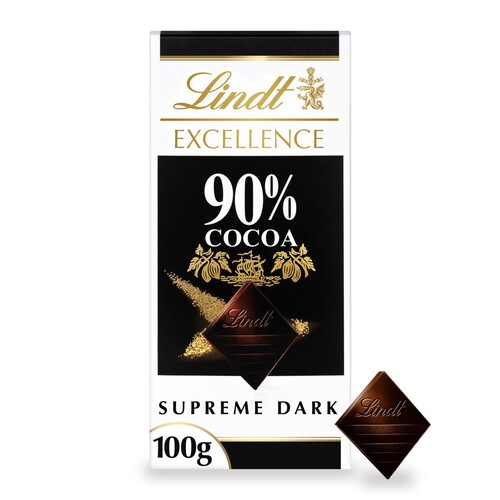 Lindt Excellence 90% Dark Supreme Chocolate Bar