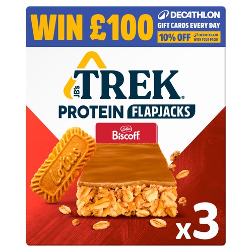 Trek Protein Flapjacks Biscoff 3x50g