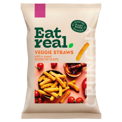 Eat Real Veggie Straws With Sweet Barbecue Glaze 110g