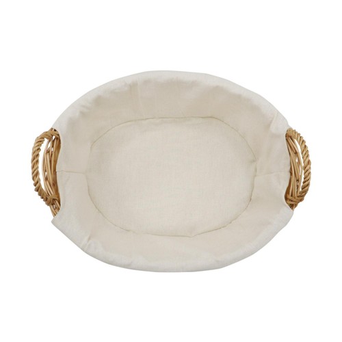 JVL Acacia Oval Storage Basket Honey