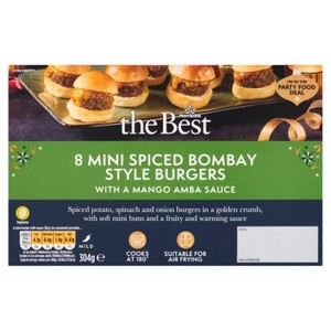 Morrisons The Best 8 Mini Spiced Bombay Style Burgers