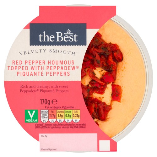 Morrisons The Best Houmous Topped with Red Pepper