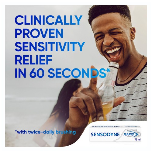Sensodyne Rapid Relief Whitening Sensitive Toothpaste 75ml