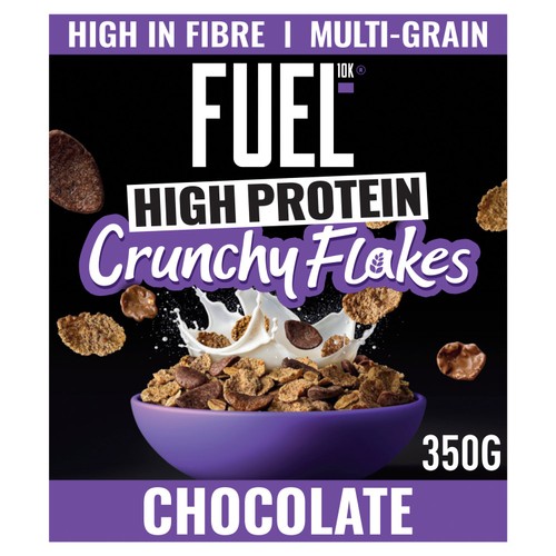 FUEL10K Chocolate Multigrain Flakes High Protein Breakfast Cereal   350g
