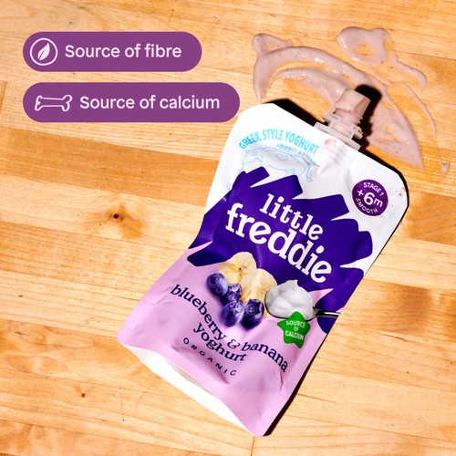 Little Freddie Organic Blueberry & Banana Yoghurt Baby Food Pouch 6+ Months