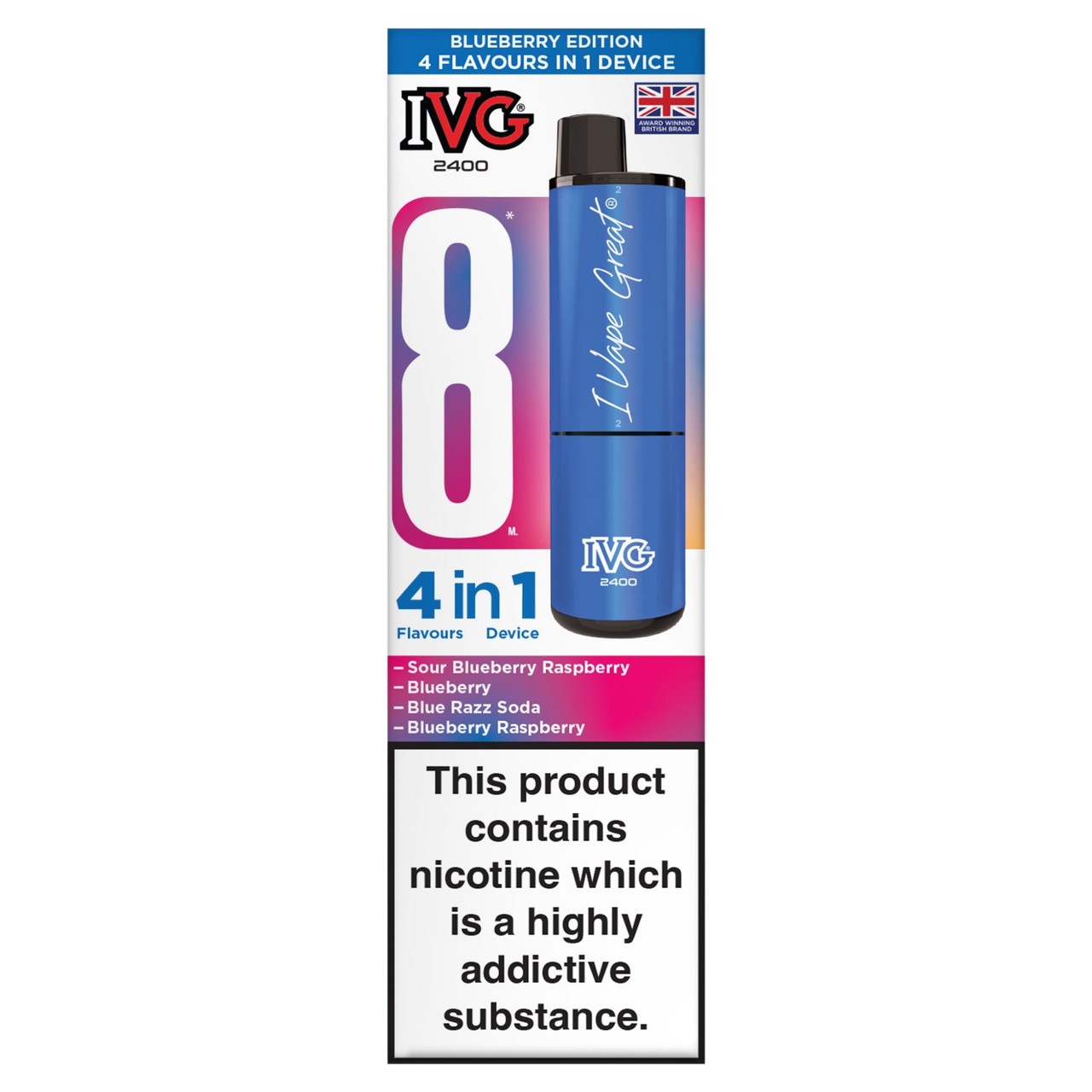 IVG 2400 Rechargeable Kit Blueberry Edition