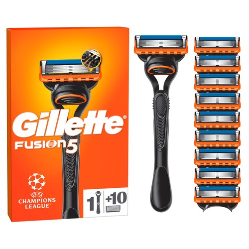 Gillette Fusion Value Pack Razor + 9 Blades