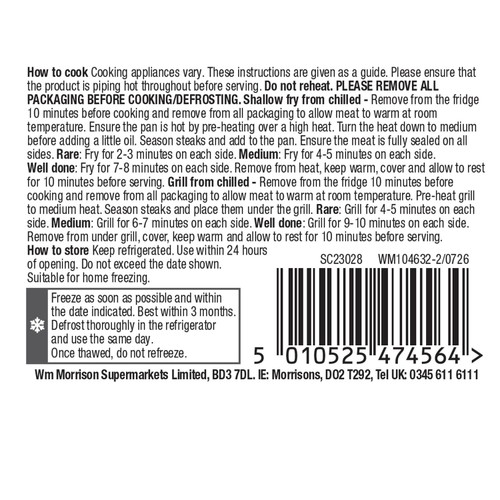 Morrisons Garlic & Herb Lamb Leg Steaks 315g