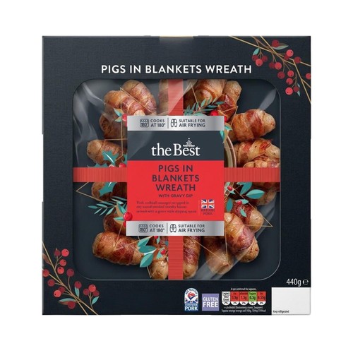 Morrisons The Best Pigs In Blankets Wreath With Gravy Dip 440g