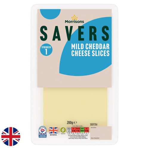 Morrisons Savers Mild Cheddar Cheese Slices 200g
