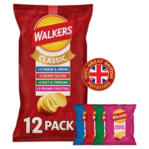 Walkers Classic Variety Multipack Crisps 12x25g