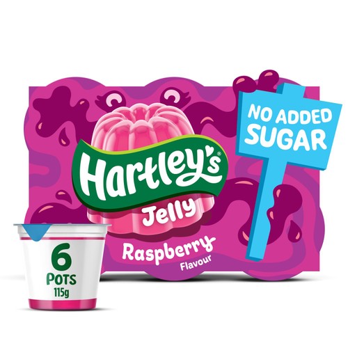 Hartley's Kids No Added Sugar Raspberry Jelly 6 x 115g