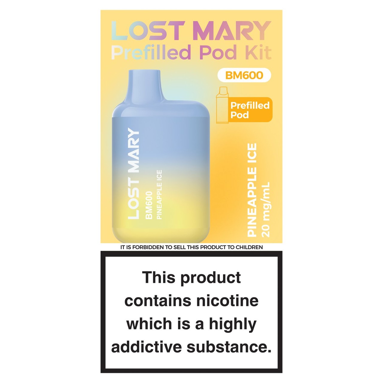 Lost Mary BM600 Prefilled Kit Pineapple Ice