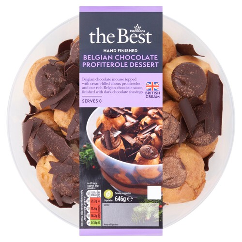 Morrisons The Best Belgian Chocolate Profiterole Dessert Serves 8