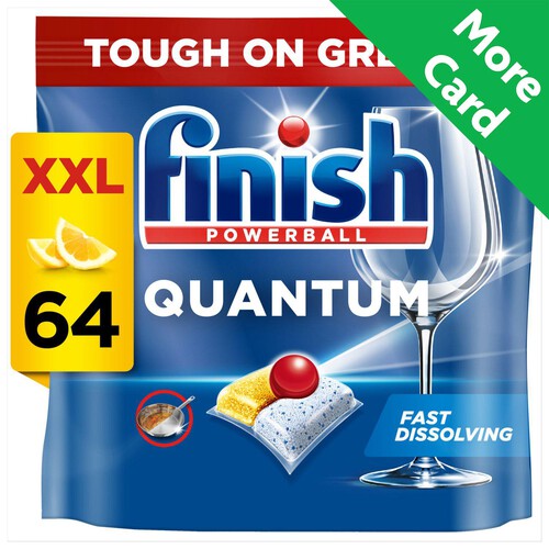 Finish Quantum All In One Lemon Dishwasher Tablets 