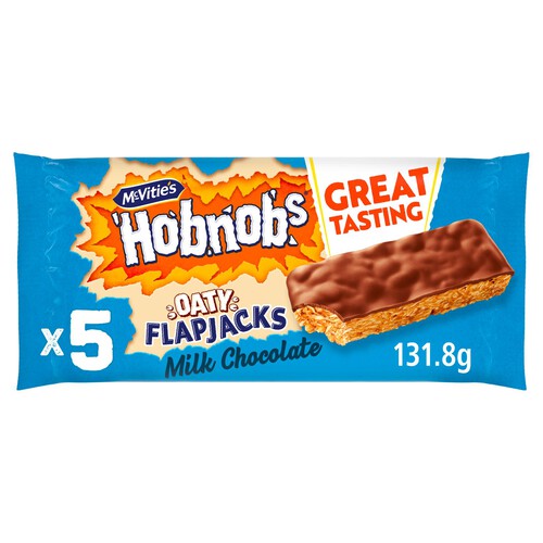 McVitie's Hobnobs Oaty Flapjacks Milk Chocolate 5 Pack Multipack 