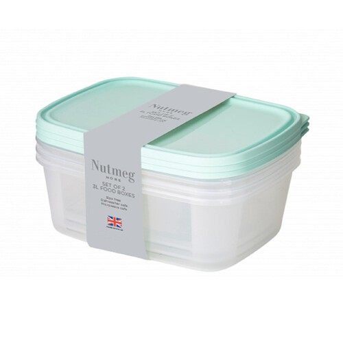 Nutmeg Home Set Of  2x3L Food Boxes