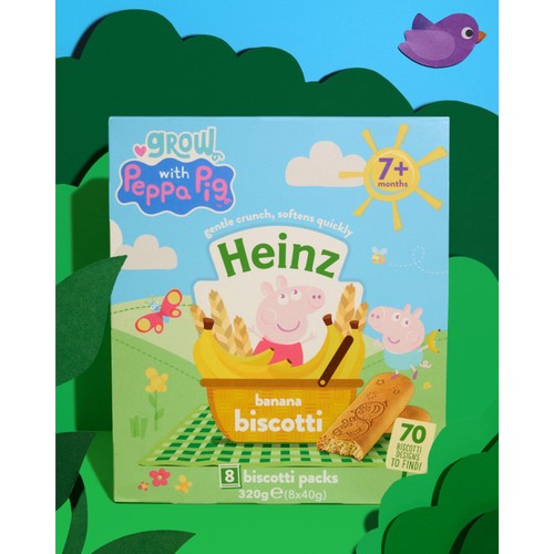 Heinz Peppa Pig Banana Biscotti 7+ Months 8x40g