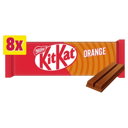 KitKat 2 Finger Orange Chocolate Biscuit Bar 8 Pack Multipack