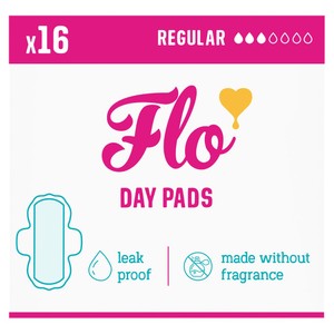 Flo Bamboo Day Period Pads With Wings 16 Pack