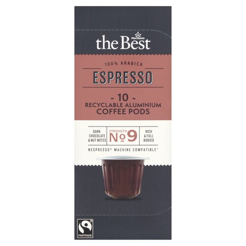 Morrisons The Best Fairtrade Espresso Pods 54G